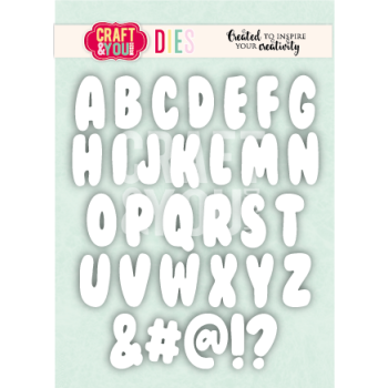wykrojnik Craft&amp;You - bubble alphabet / bąbelkowy alfabet [CW409]