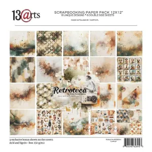 papier scrapbook 13Arts - retroteca [zestaw 12" x 12"]