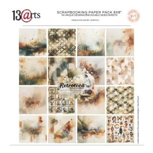 papier scrapbook 13Arts - retroteca [zestaw 8" x 8"]