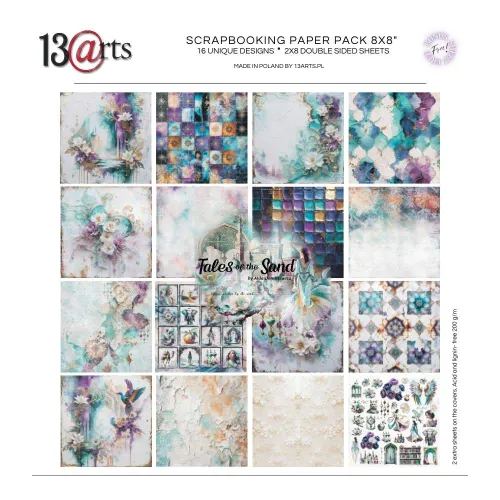 papier scrapbook 13Arts - tales of the sand [zestaw 8" x 8"]