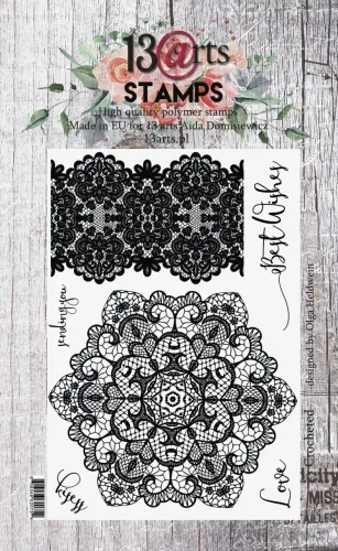 stempel polimerowy 13Arts - crocheted A6