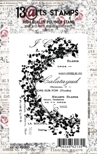 stempel polimerowy 13Arts - wreath A7