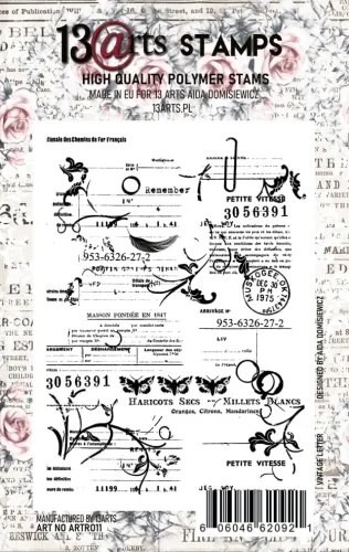 stempel polimerowy 13Arts - vintage letter A7