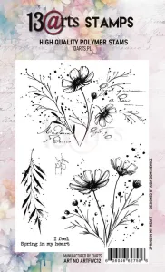 stempel polimerowy 13Arts - spring in my heart A6