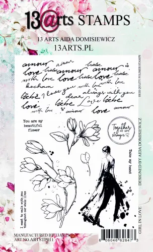 stempel polimerowy 13Arts - girl in love A6