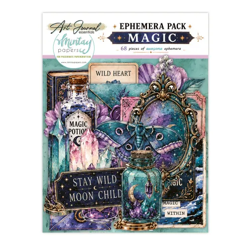 papierowe elementy Mintay Art Journal - magic