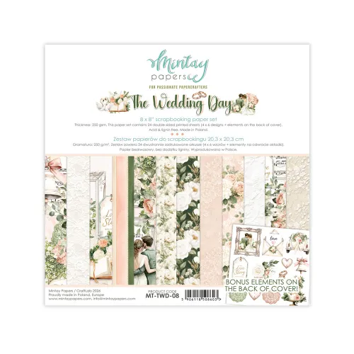 papier scrapbook Mintay Papers - wedding day [zestaw 8"x8"]