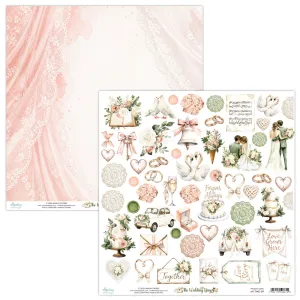 papier scrapbook Mintay Papers - the wedding day - arkusz z elementami