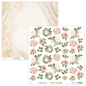 papier scrapbook Mintay Papers - the wedding day - arkusz z kwiatami