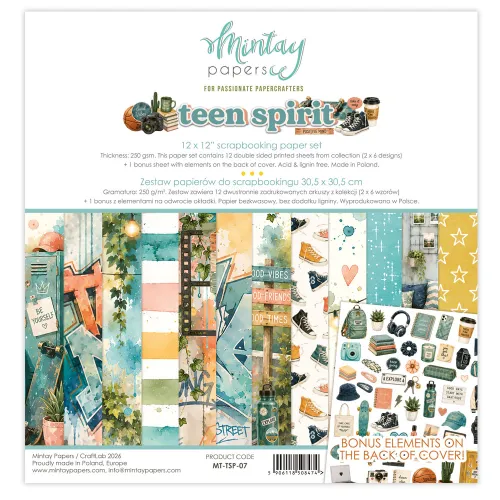 MT-TSP-papier scrapbook Mintay Papers - teen spirit [zestaw 12"x12"].jpg