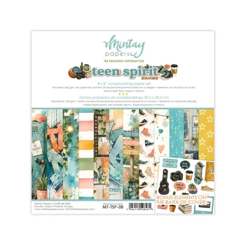 papier scrapbook Mintay Papers - teen spirit [zestaw 8"x8"]