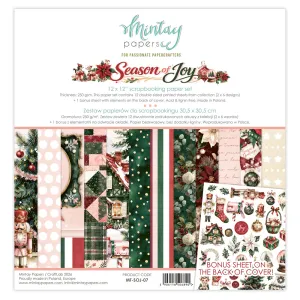 papier scrapbook Mintay Papers - season of joy [zestaw 12"x12"]