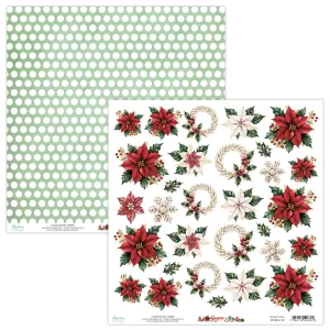papier scrapbook Mintay Papers - season of joy - arkusz z kwiatami