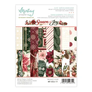 papier scrapbook Mintay Papers - season of joy (zestaw papierów uzupełniających) 15,2x20,3 cm [bloczek/pad]