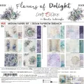 papier scrapbook Craft o'clock - flowers of delight - zestaw bazowy mix 20x20 cm