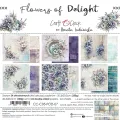 papier scrapbook Craft o'clock - flowers of delight - zestaw bazowy mix 20x20 cm