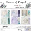 papier scrapbook Craft o'clock - flowers of delight - zestaw bazowy mix 20x20 cm