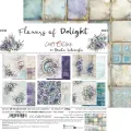 papier scrapbook Craft o'clock - flowers of delight - zestaw bazowy mix 20x20 cm