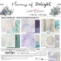 papier scrapbook Craft o'clock - flowers of delight - zestaw bazowy 20x20 cm