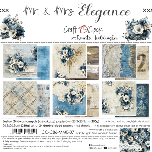 papier scrapbook Craft o'clock - mrs. elegance [zestaw 8" x 8"]