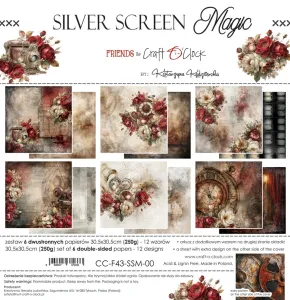 papier scrapbook Craft o'clock - silver screen magic [zestaw 12" x 12"]