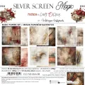 papier scrapbook Craft o'clock - silver screen magic - zestaw bazowy mix 20x20 cm