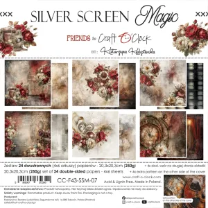 papier scrapbook Craft o'clock - silver screen magic [zestaw 8" x 8"]
