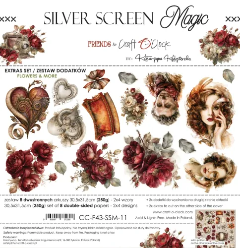 zestaw dodatków - silver screen magic - flowers