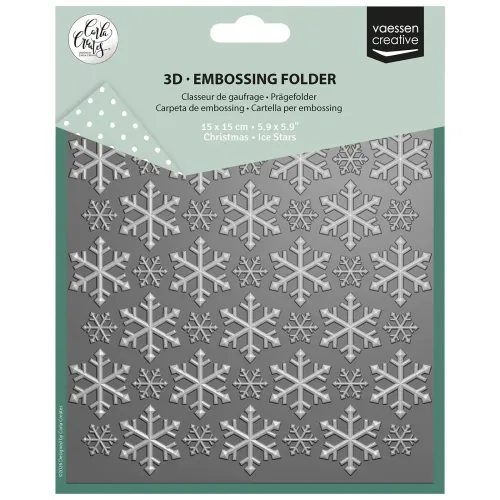 folder do embossingu 3D Vaessen Creative - ice stars [CAR0616]