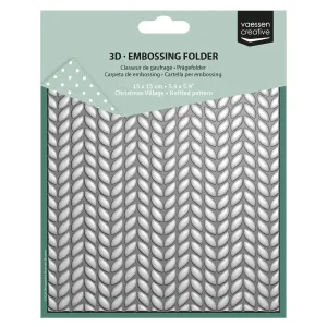 folder do embossingu 3D Vaessen Creative knitted pattern [3625-0603]