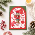 folder do embossingu 3D + szablon Vaessen Creative - christmas rose [3625-0608]