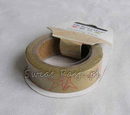 papierowa taśma dekoracyjna - w origami beżowa [6786]