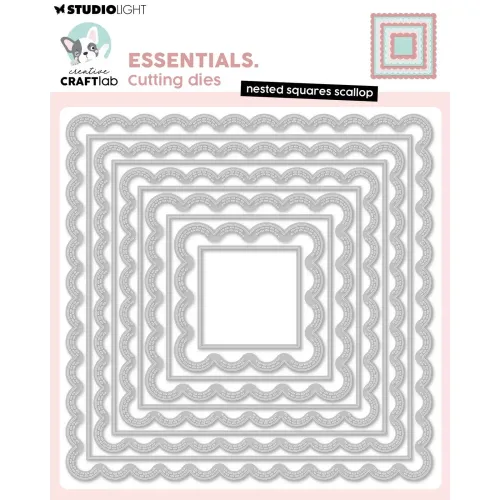 wykrojnik Studio light - creative craftlab - nested squares scallop