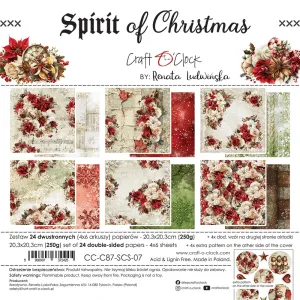 papier scrapbook Craft o'clock - spirit of christmas [zestaw 8" x 8"]
