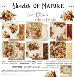 papier scrapbook Craft o'clock - shades of nature [zestaw 12" x 12"]