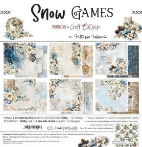 papier scrapbook Craft o'clock - snow games [zestaw 12" x 12"]