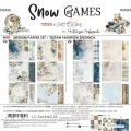 papier scrapbook Craft o'clock - snow games - zestaw bazowy mix 20x20 cm