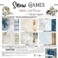 papier scrapbook Craft o'clock - snow games - zestaw bazowy mix 20x20 cm