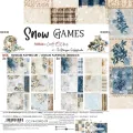 papier scrapbook Craft o'clock - snow games - zestaw bazowy mix 20x20 cm