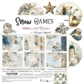 papier scrapbook Craft o'clock - snow games - zestaw bazowy mix 20x20 cm