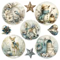 papier scrapbook Craft o'clock - snow games - zestaw bazowy mix 20x20 cm