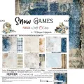 papier scrapbook Craft o'clock - snow games - zestaw bazowy mix 20x20 cm