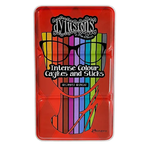 zestaw kredek i kostek - Ranger Dylusions Intense Colour Caykes &amp; Sticks Set 1