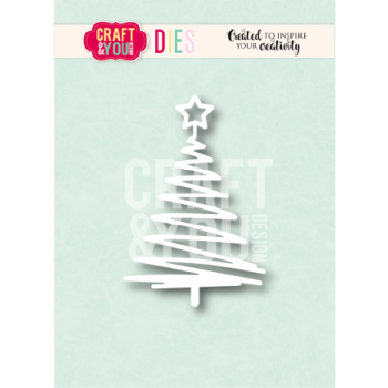 wykrojnik Craft&amp;You - christmas tree zig zag / choinka zig zag [CW427]
