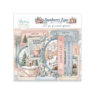 zestaw dodatków die-cut Mintay - snowberry lane [ephemera]