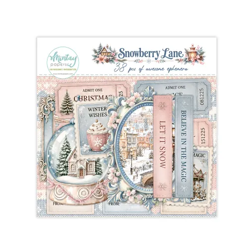 zestaw dodatków die-cut Mintay - snowberry lane [ephemera]