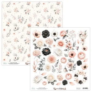 papier scrapbook Mintay Papers - let's celebrate - arkusz z kwiatami