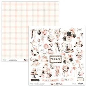 papier scrapbook Mintay Papers - let's celebrate - arkusz z elementami