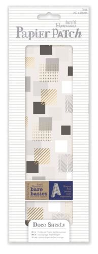 papier do decoupage - papier patch - geometric mono squares [PMA169321]