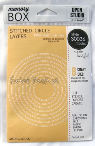 wykrojnik Memory Box (Open Studio) - stitched circle layers [30036]